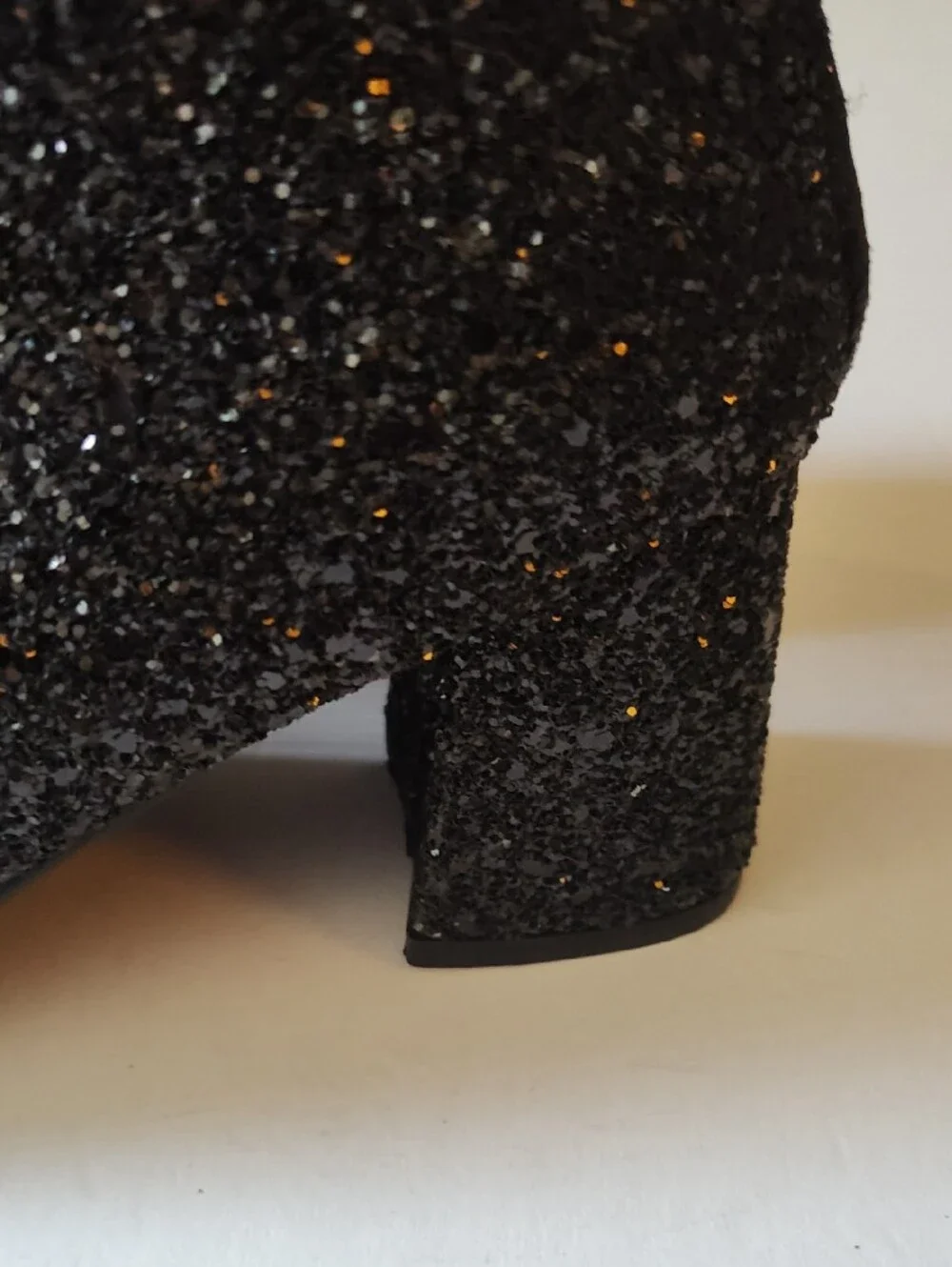 Women's Black Glitter Ankle Boots